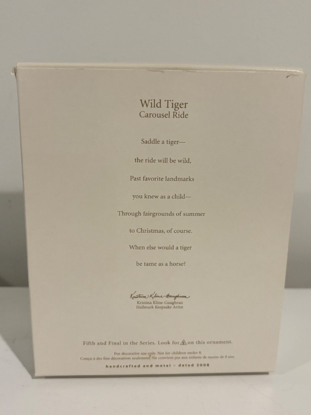 HALLMARK KEEPSAKE WILD Tiger Carousel Ride Christmas ornament special series - Picture 10 of 12